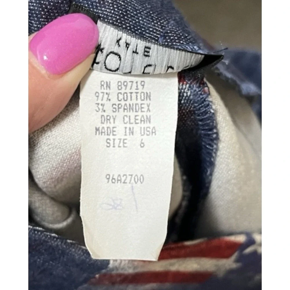 Sharon Endick Kate Vintage American Flag Print 2 Piece Jacket & Pants Set Size 6 - Picture 10 of 10
